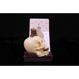 SKULL WITH BOOK & CANDLE